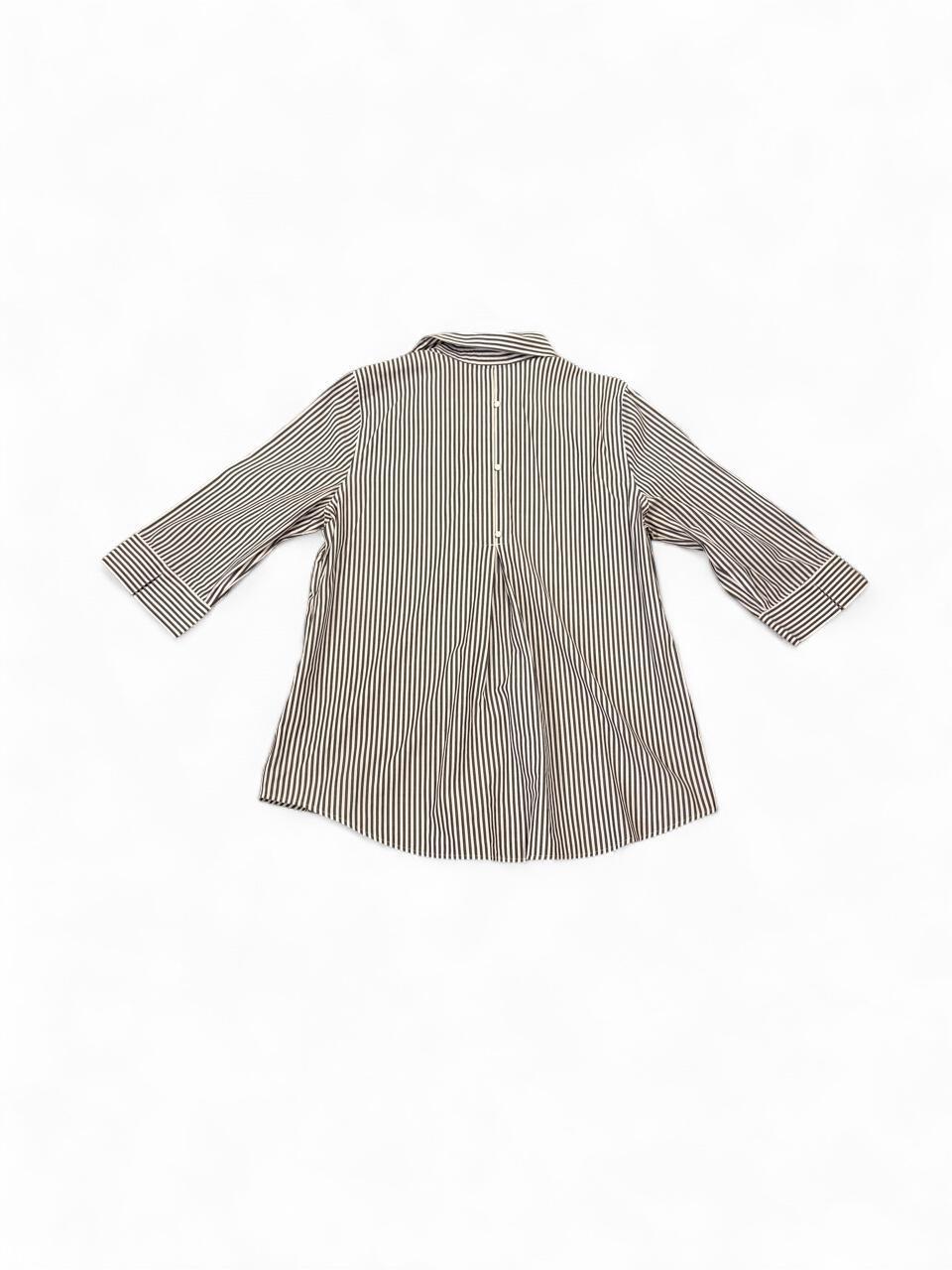 Oversized Striped Button Up Shirt