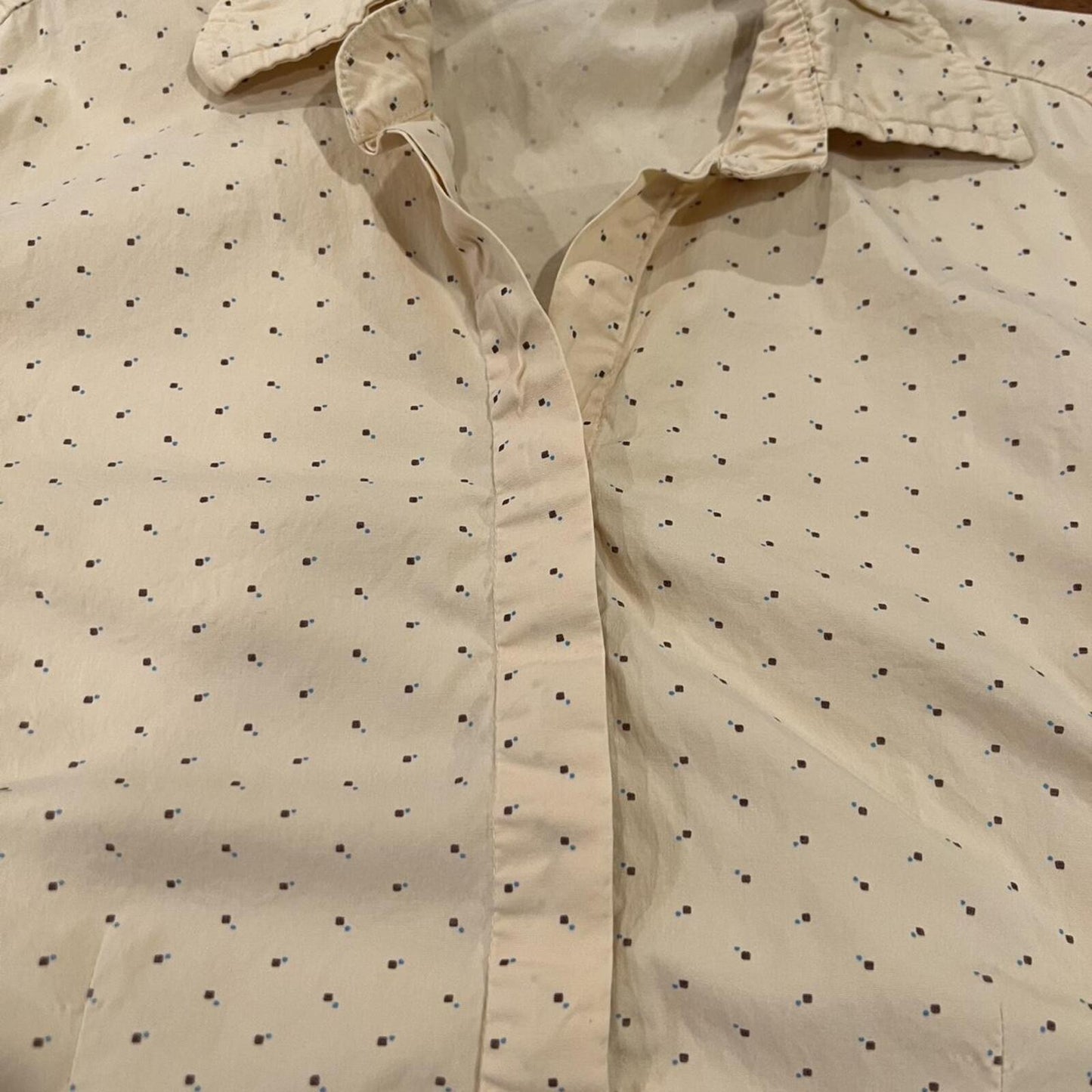 Vintage Butter Polka Dot Button Up 90s Minimal