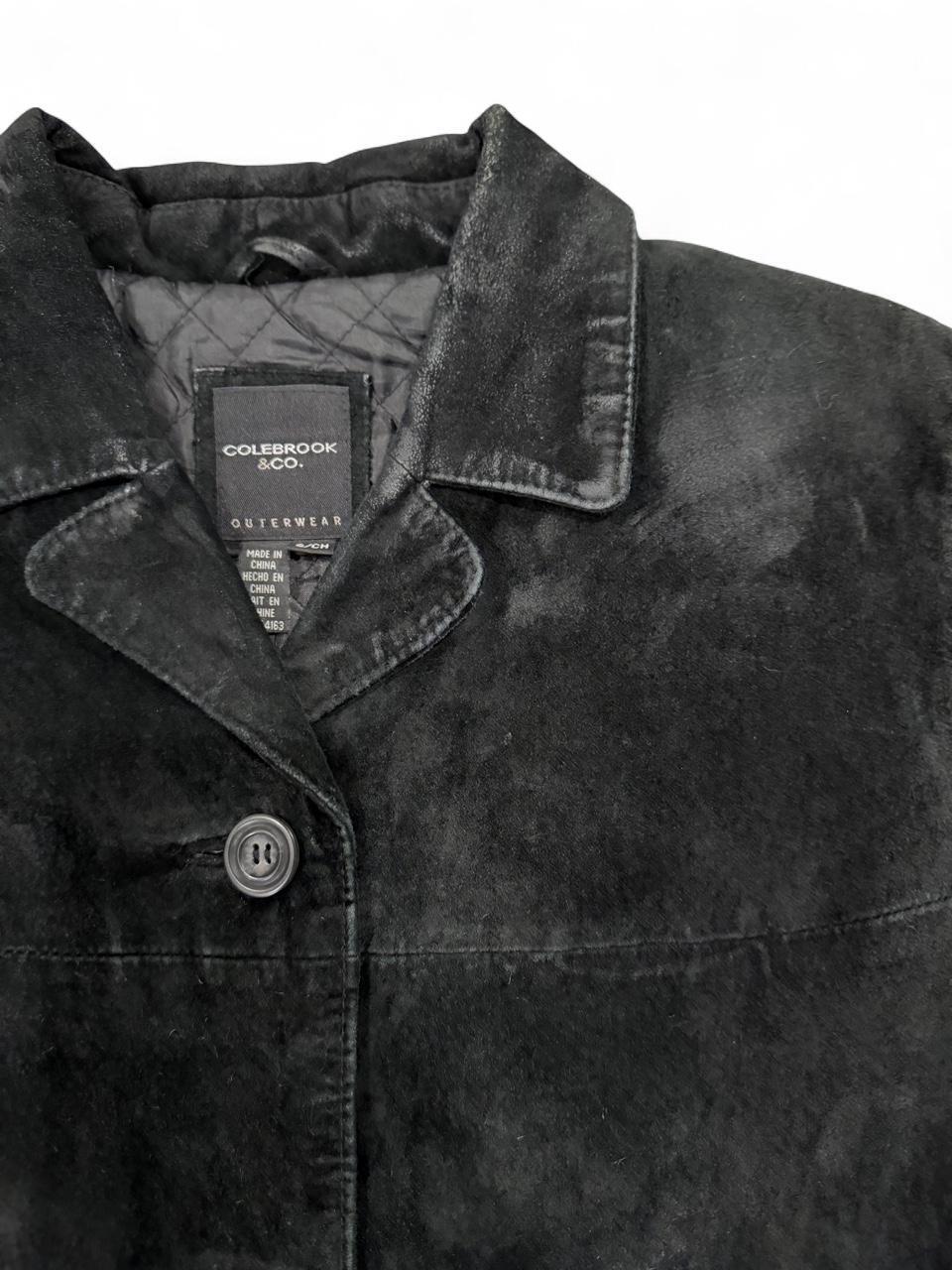 Vintage Black Suede Leather Jacket