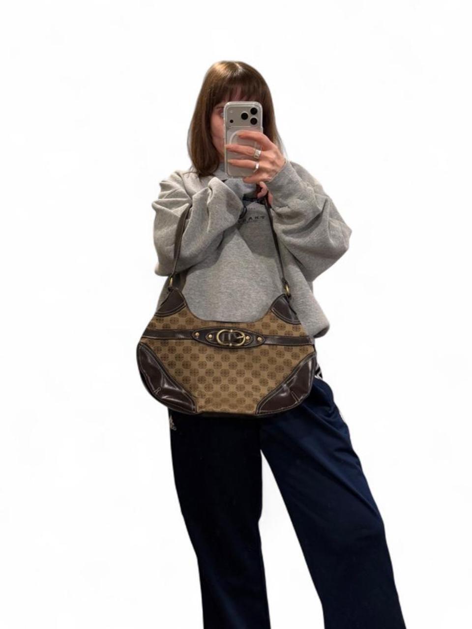 Vintage Y2K Monogram Brown Shoulder Bag