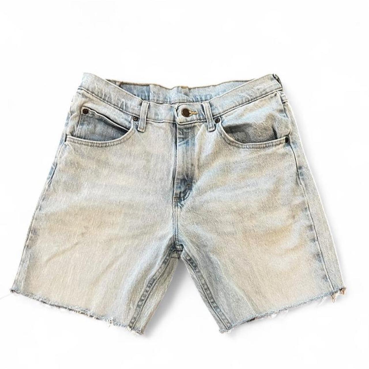 Wrangler Cutoff Denim Shorts Light Wash Y2K Jorts Skater Baggy