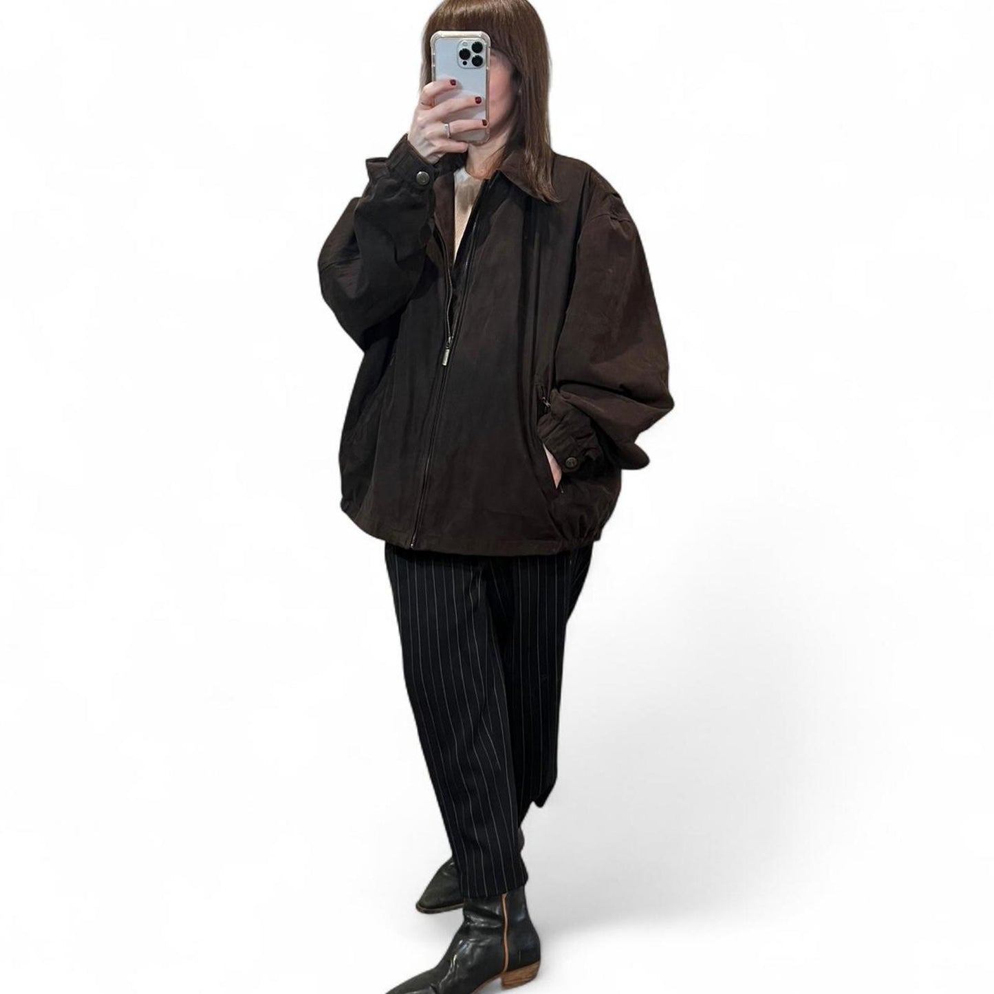 Vintage Brown Bomber Jacket