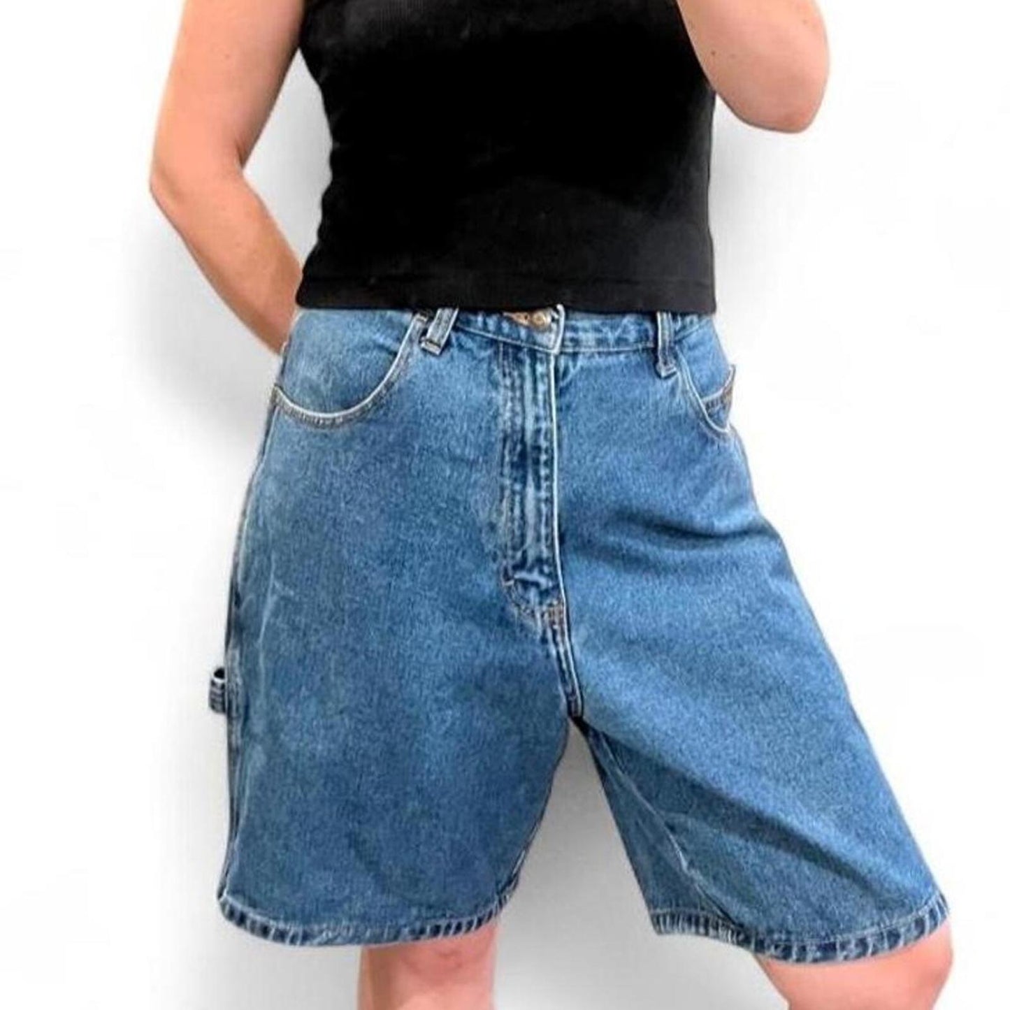 Vintage 90s Carpenter Jorts Baggy Denim Shorts
