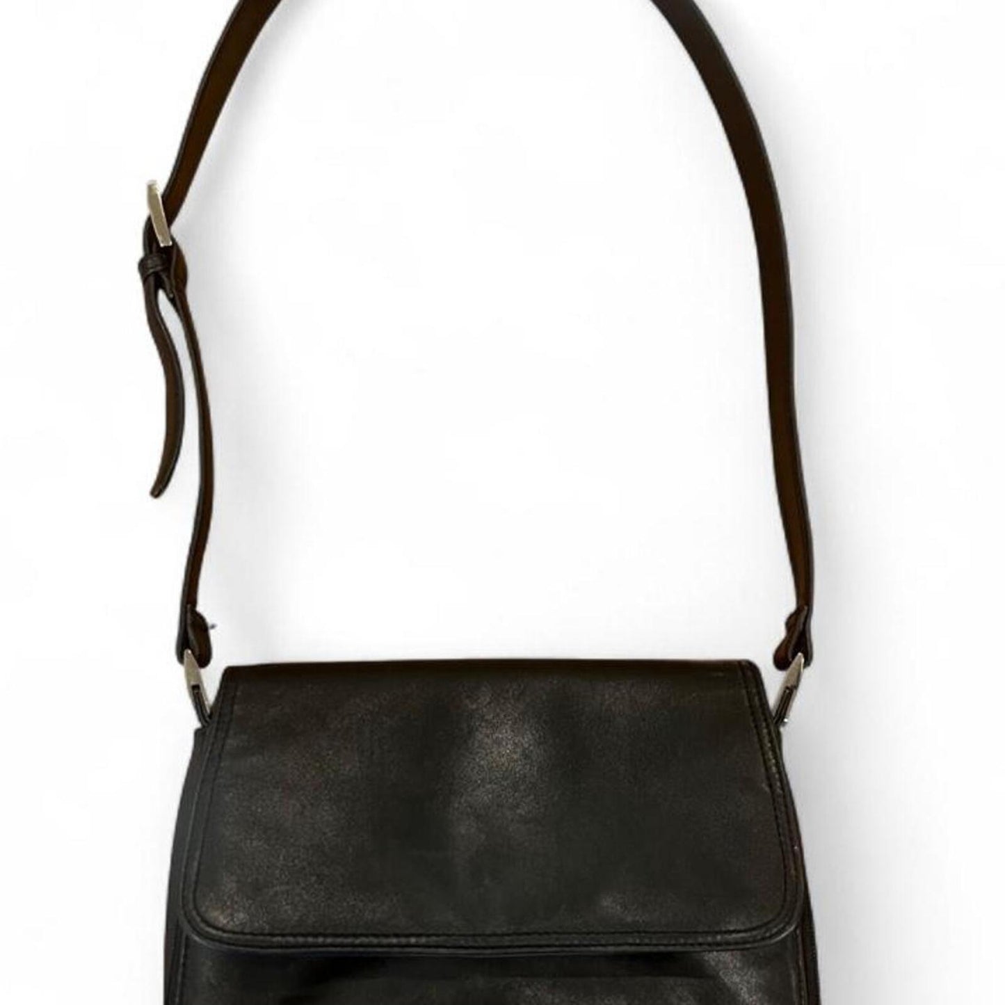 Vintage Worthington Black Leather Shoulder Bag