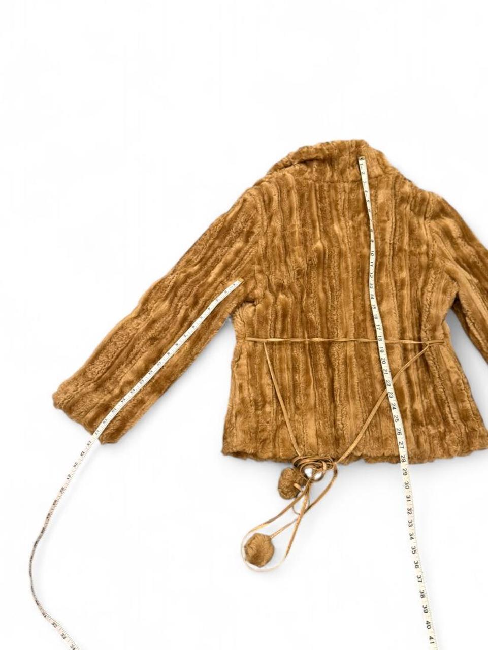 Vintage Y2K Camel Faux Fur Jacket XXL