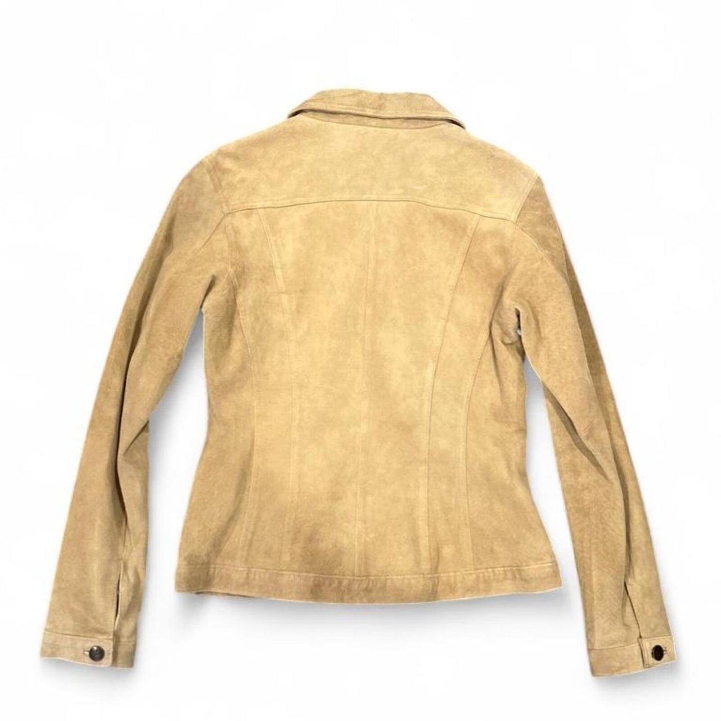 Vintage Y2K Tan Suede Trucker Jacket