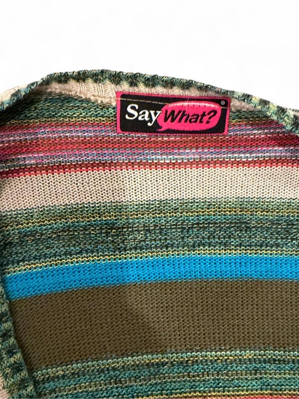 Vintage Y2K Striped Fringe Cardigan