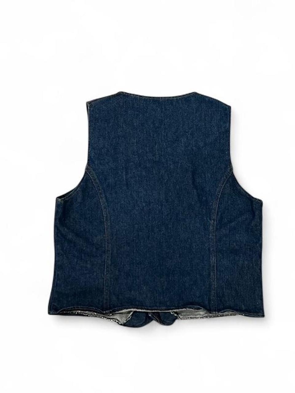 Vintage 90s Dark Wash Denim Vest Top