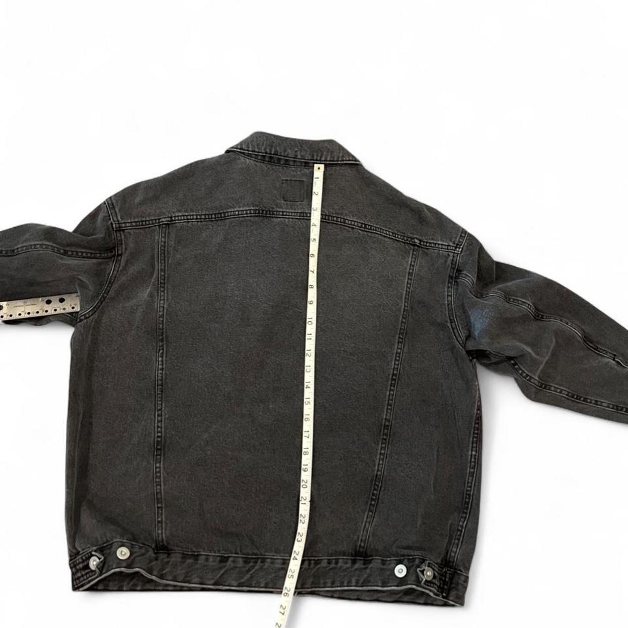 Oversized Washed Black Denim Jacket Y2K Grunge Streetwear