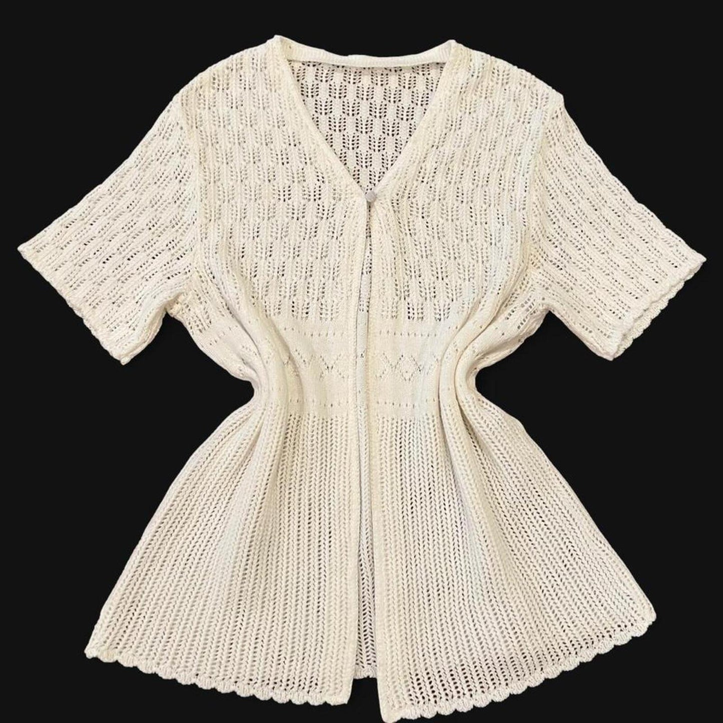 Vintage 90s Open Knit Cardigan Top