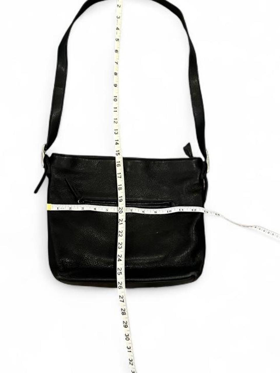 Black Leather Minimalist Shoulder Bag