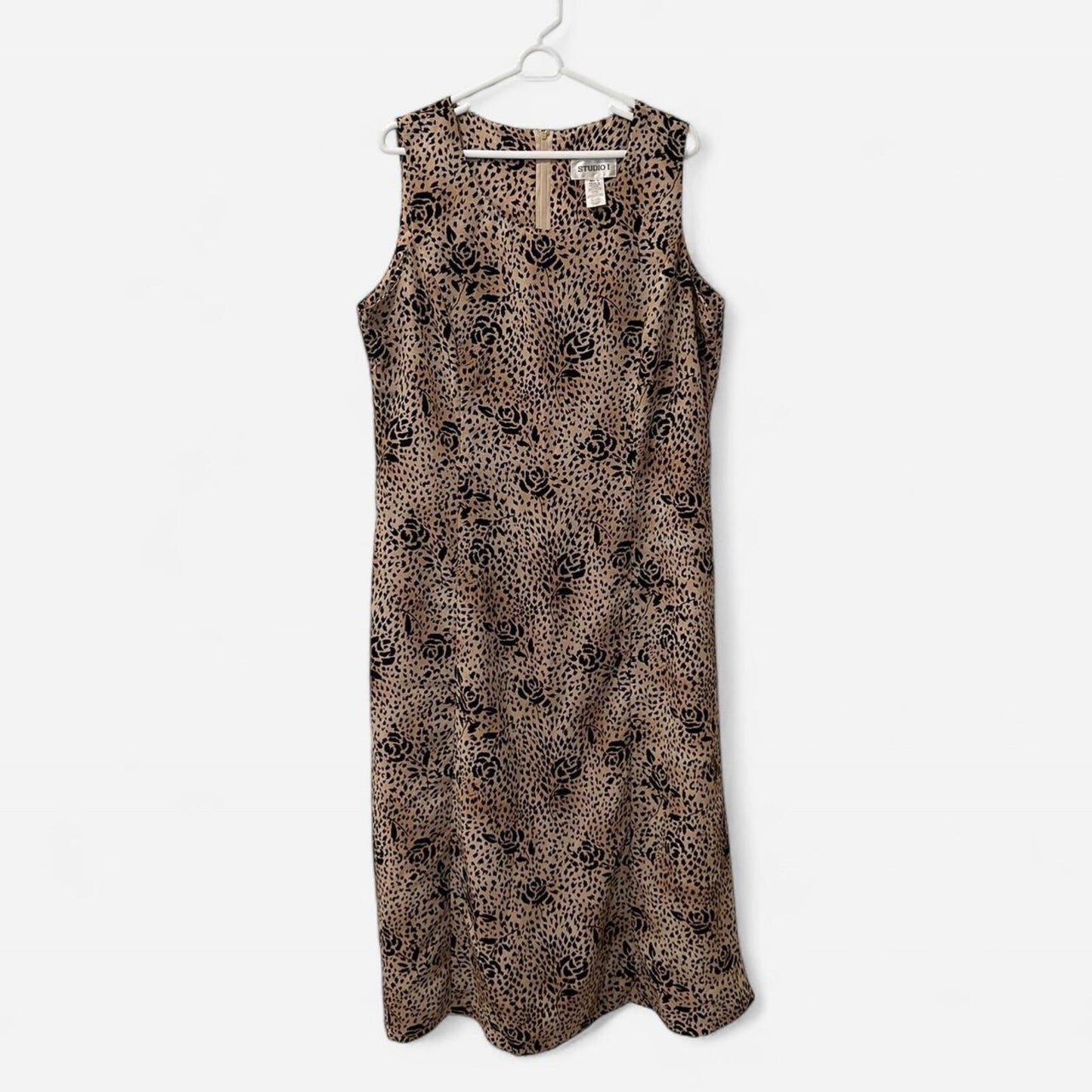 Y2K Leopard Floral Maxi Dress Plus Size 1