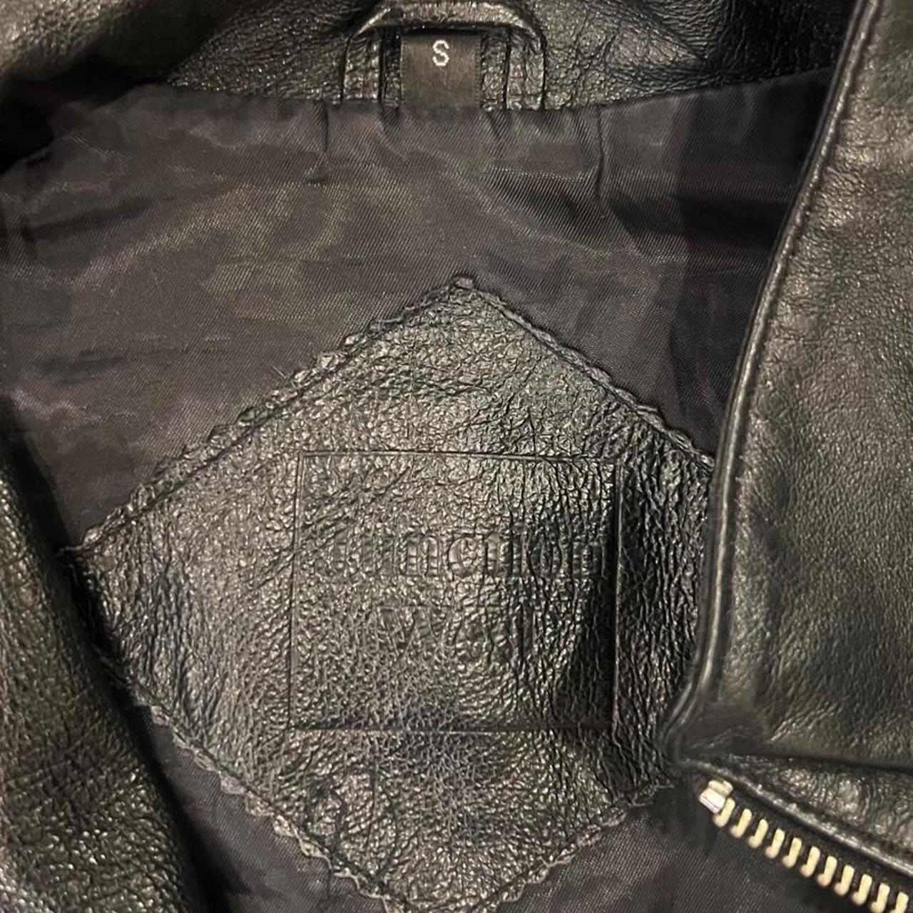 Vintage Black Genuine Leather Zip Jacket | Minimal Y2K Moto