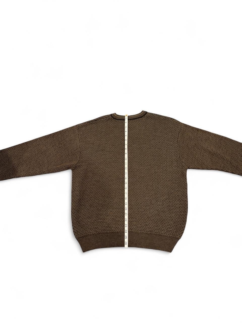 Vintage 90s Brown Micro Knit Oversized Sweater