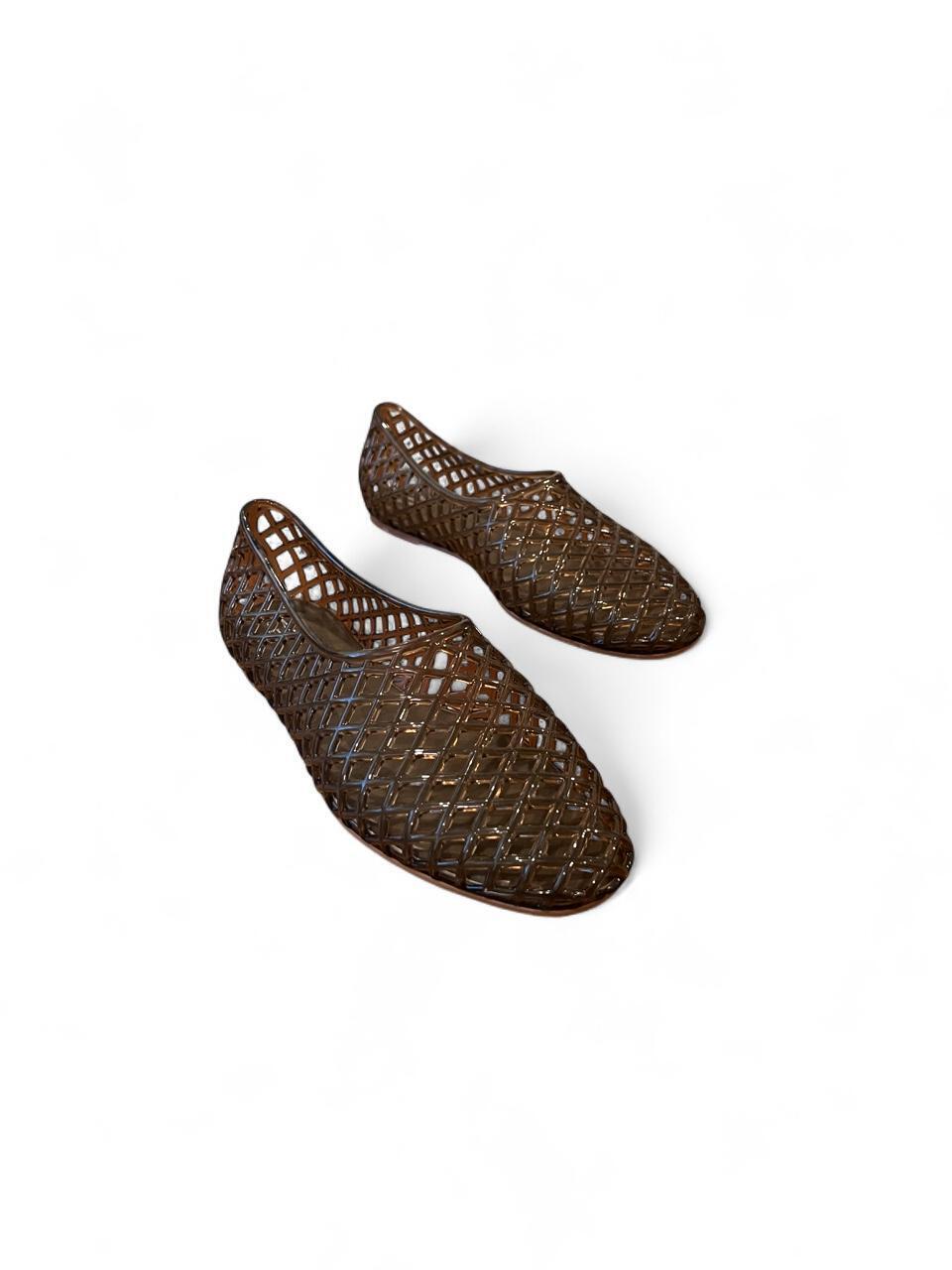 GAP Brown Jelly Mesh Flats Size 7 | Fisherman Ballet Flats Y2K