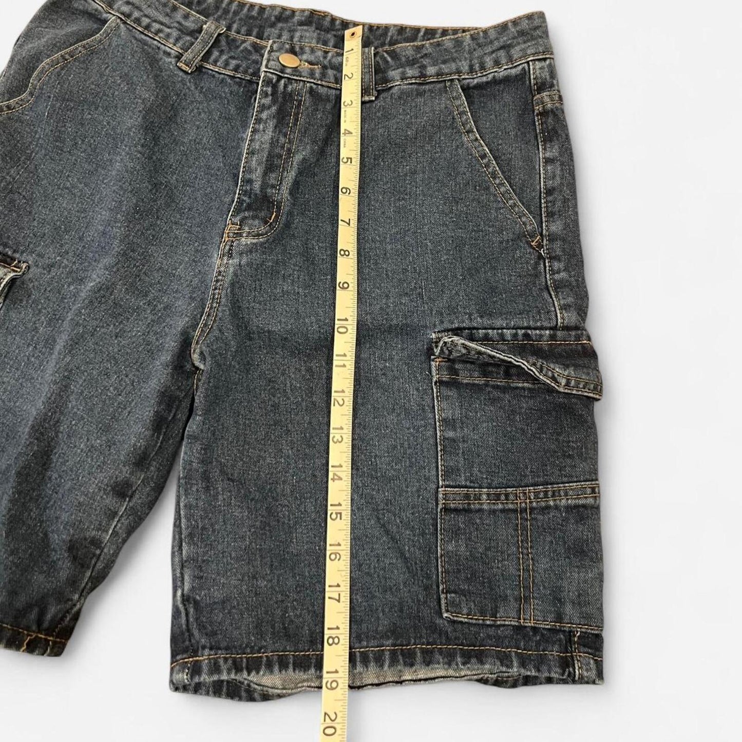 Y2K Denim Cargo Shorts Baggy Utility Fit
