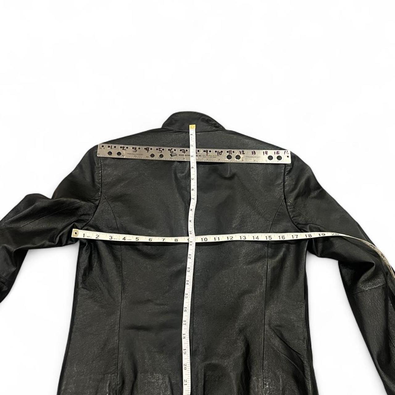 Vintage Black Genuine Leather Zip Jacket | Minimal Y2K Moto
