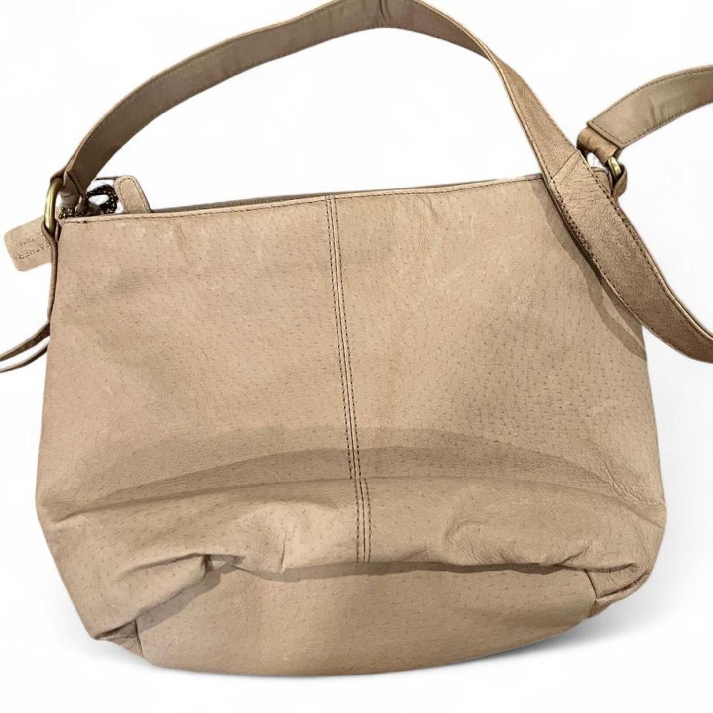 Vintage Y2K Tooled Floral Leather Shoulder Bag