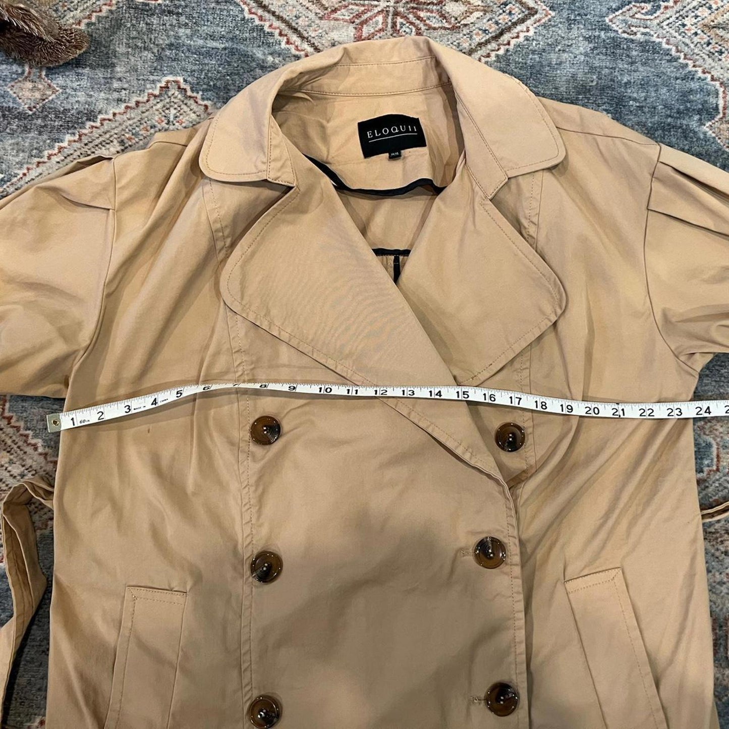 Tan Belted Trench Coat