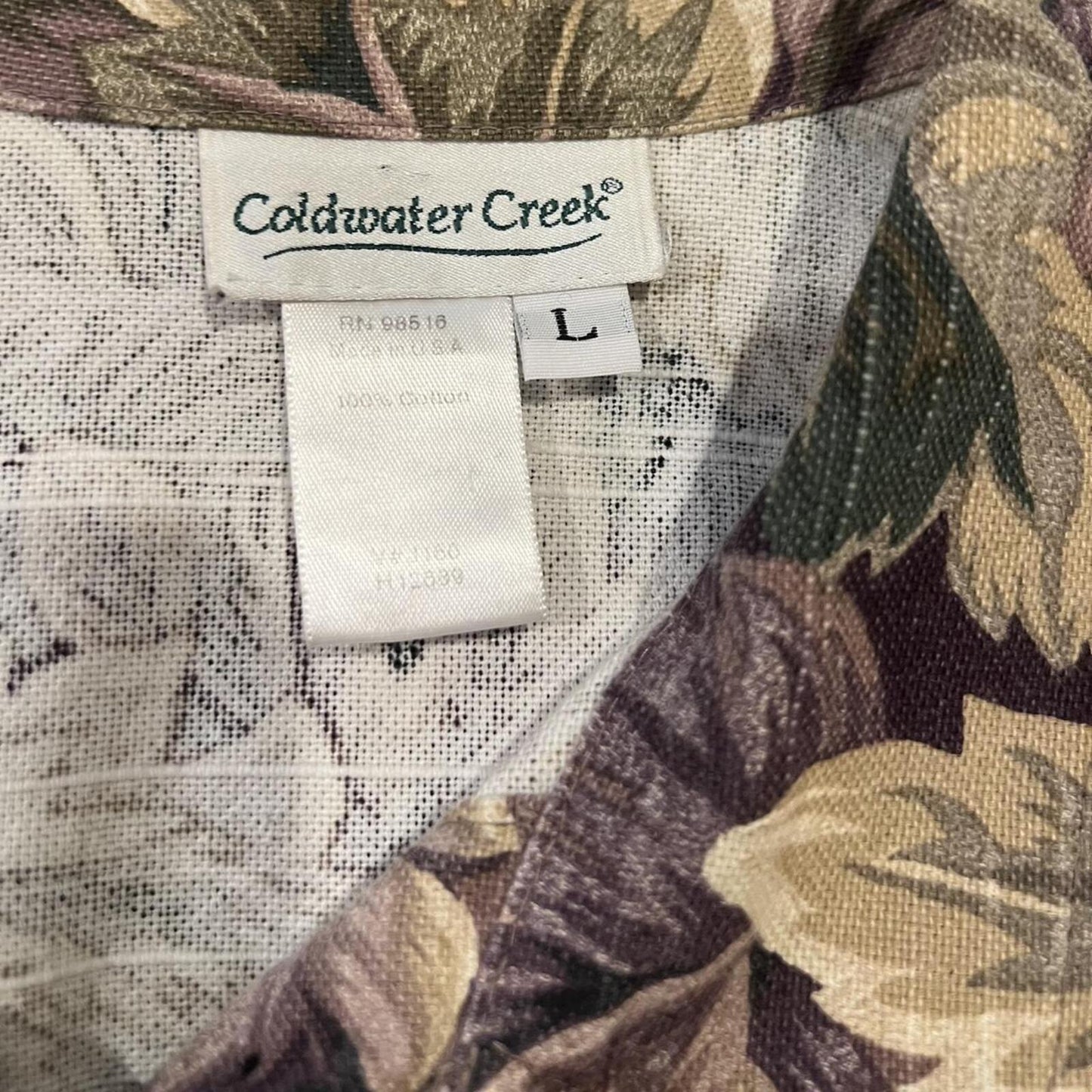 Vintage 90’s Leaf Print Denim Jacket