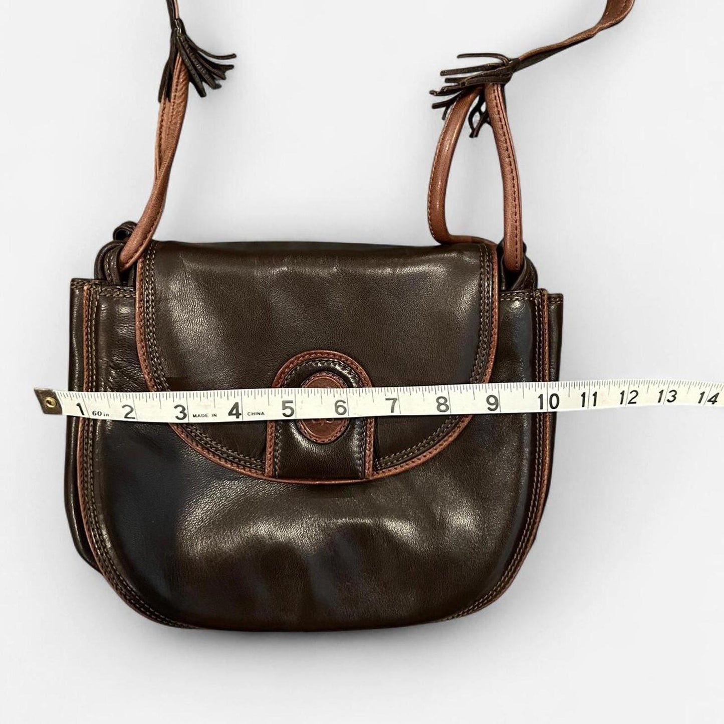 Vintage 90s Brown Leather Bag