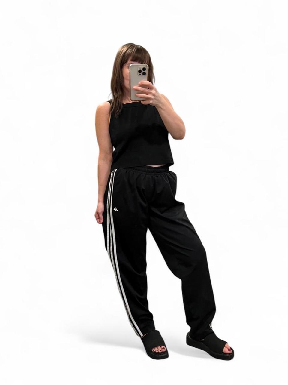Y2K Adidas 3-Stripe Track Pants Black
