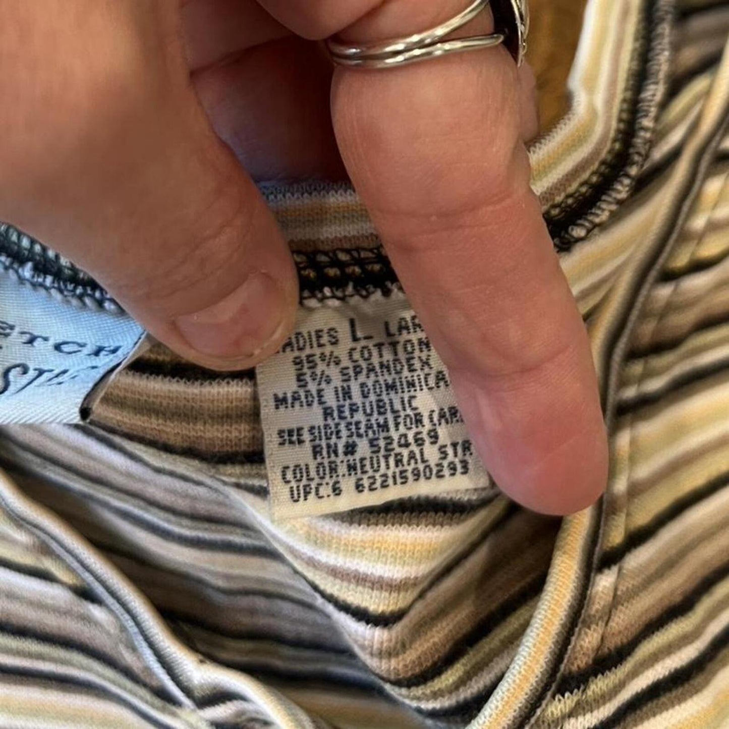 Vintage Y2K Striped V Neck Tank Top Tee