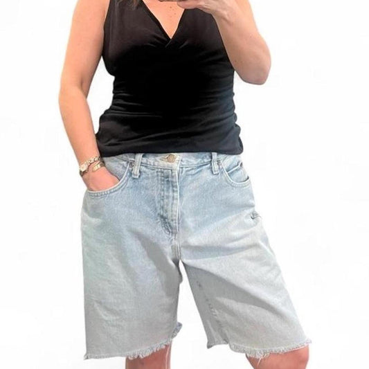 Vintage Lee Riders Light Wash Denim Jorts Baggy Relaxed Y2K Skater