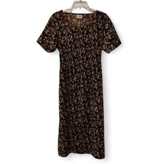 Vintage Floral Smocked Midi Dress | 100% Cotton