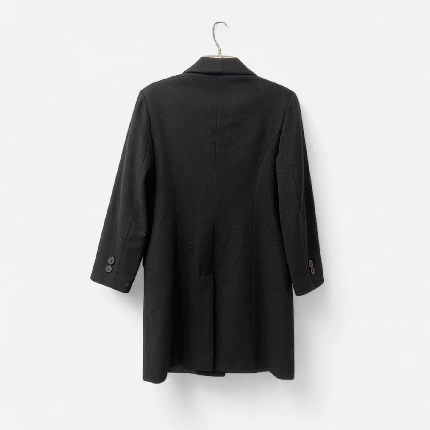 Vintage Black Wool Overcoat