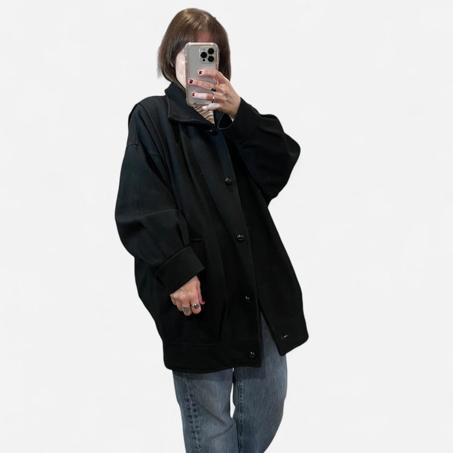 Vintage Black Wool Coat