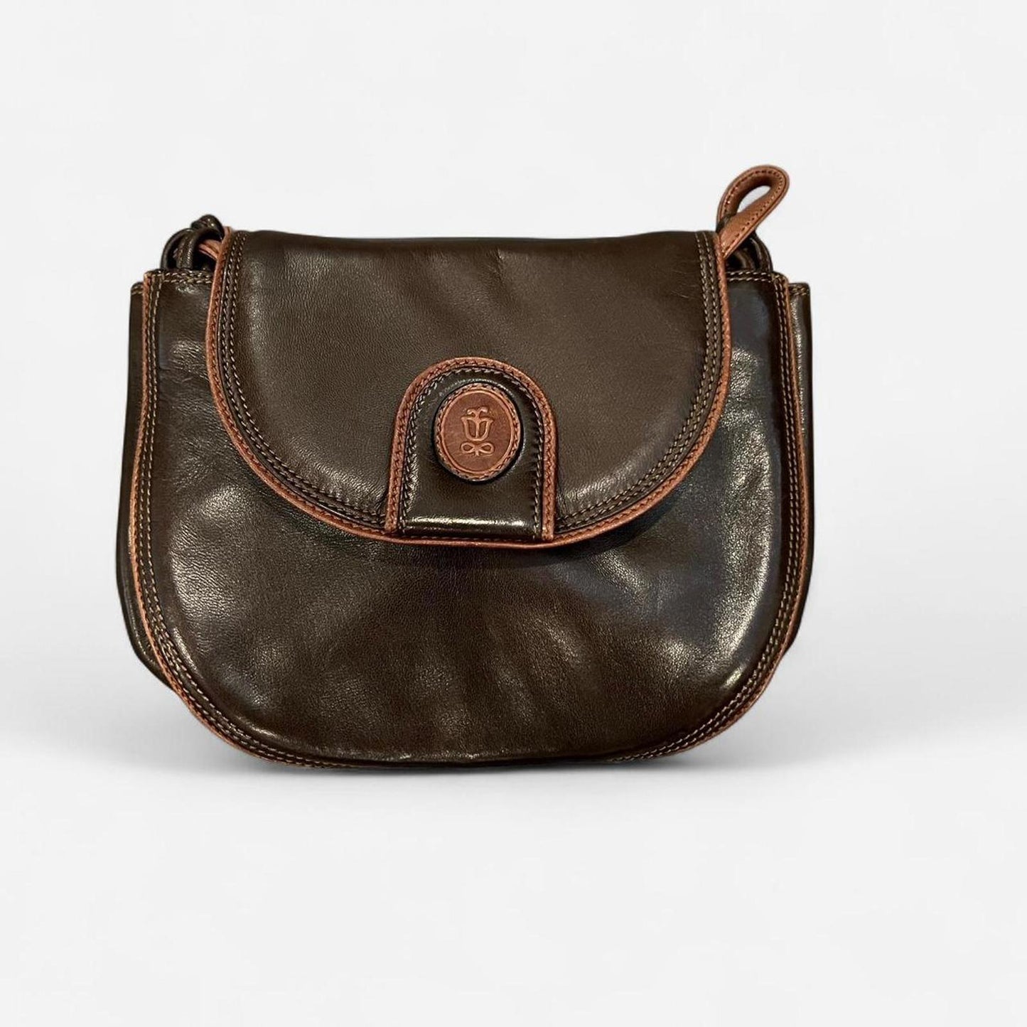 Vintage 90s Brown Leather Bag