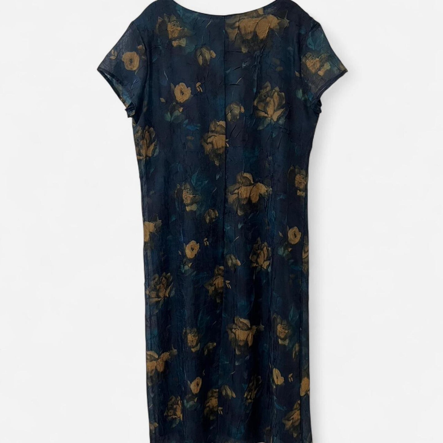 Vintage 90s Romantic Sheer Layer Floral Maxi Dress