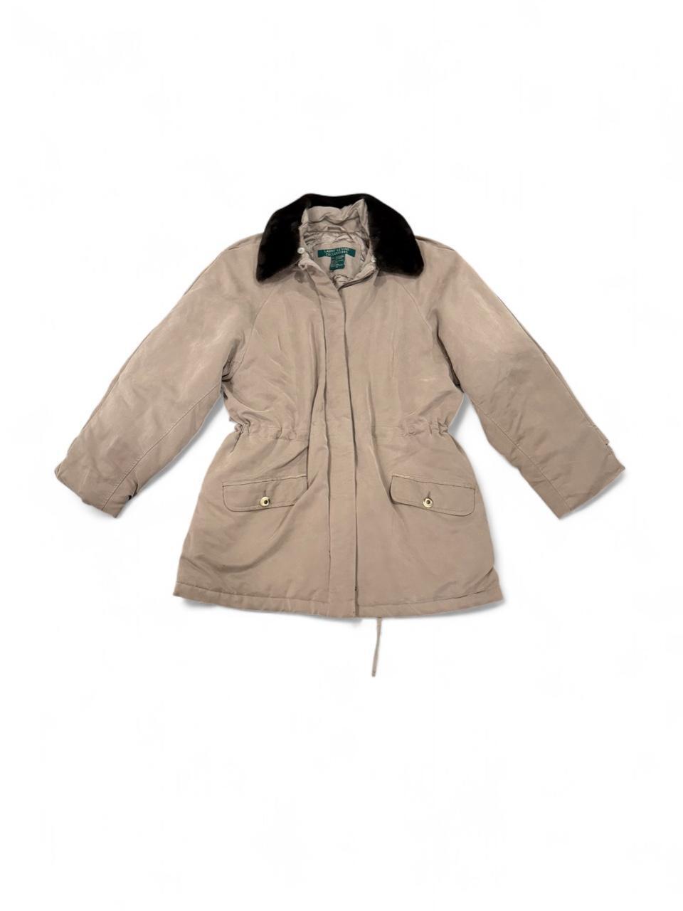 Vintage Larry Levine Faux Fur Collar Utility Coat