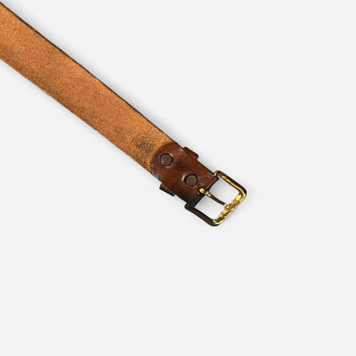 Vintage Tooled Leather Western Belt Brown Embossed Floral USA