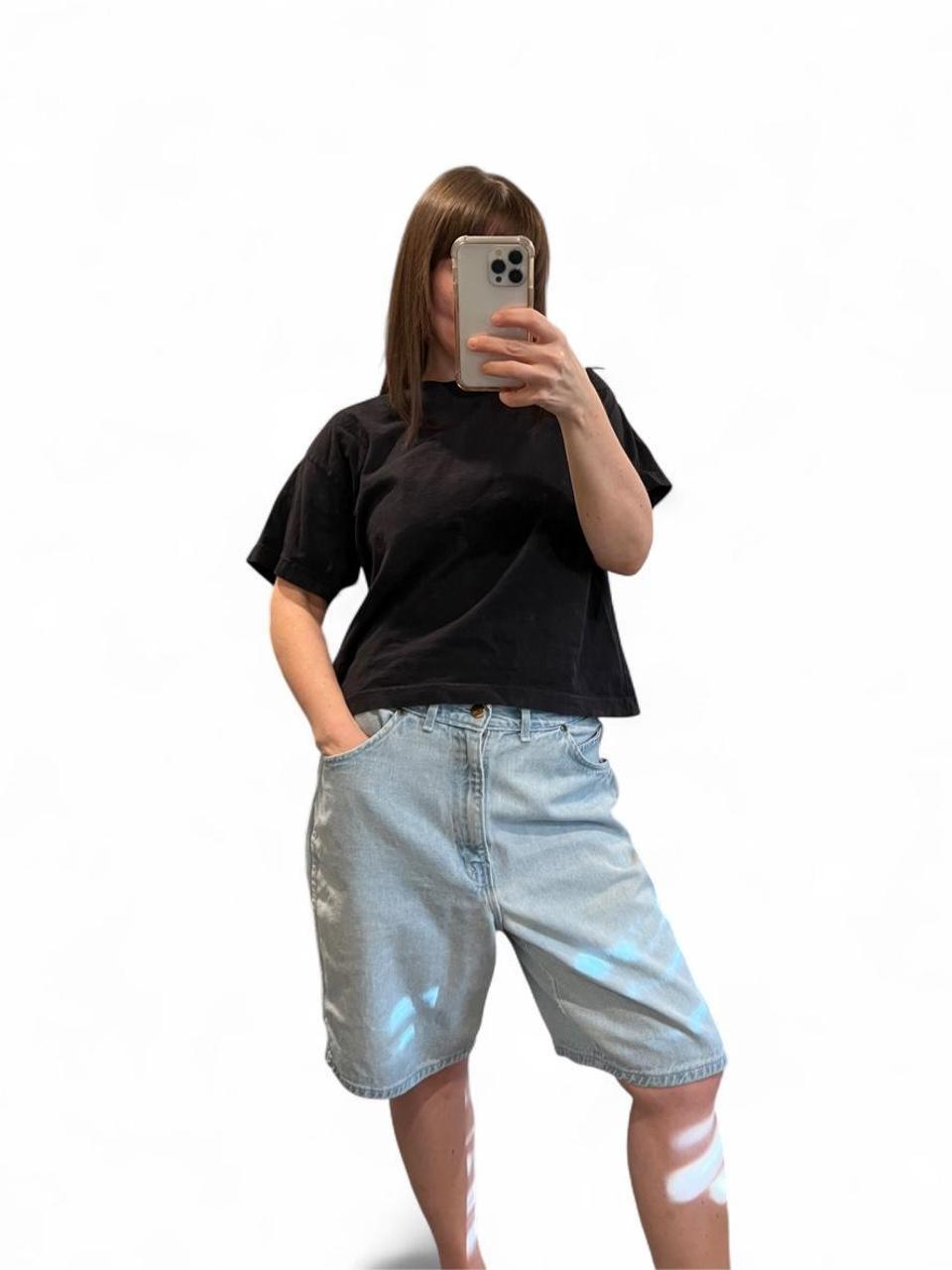 Vintage 90s Light Wash Denim Bermuda Shorts