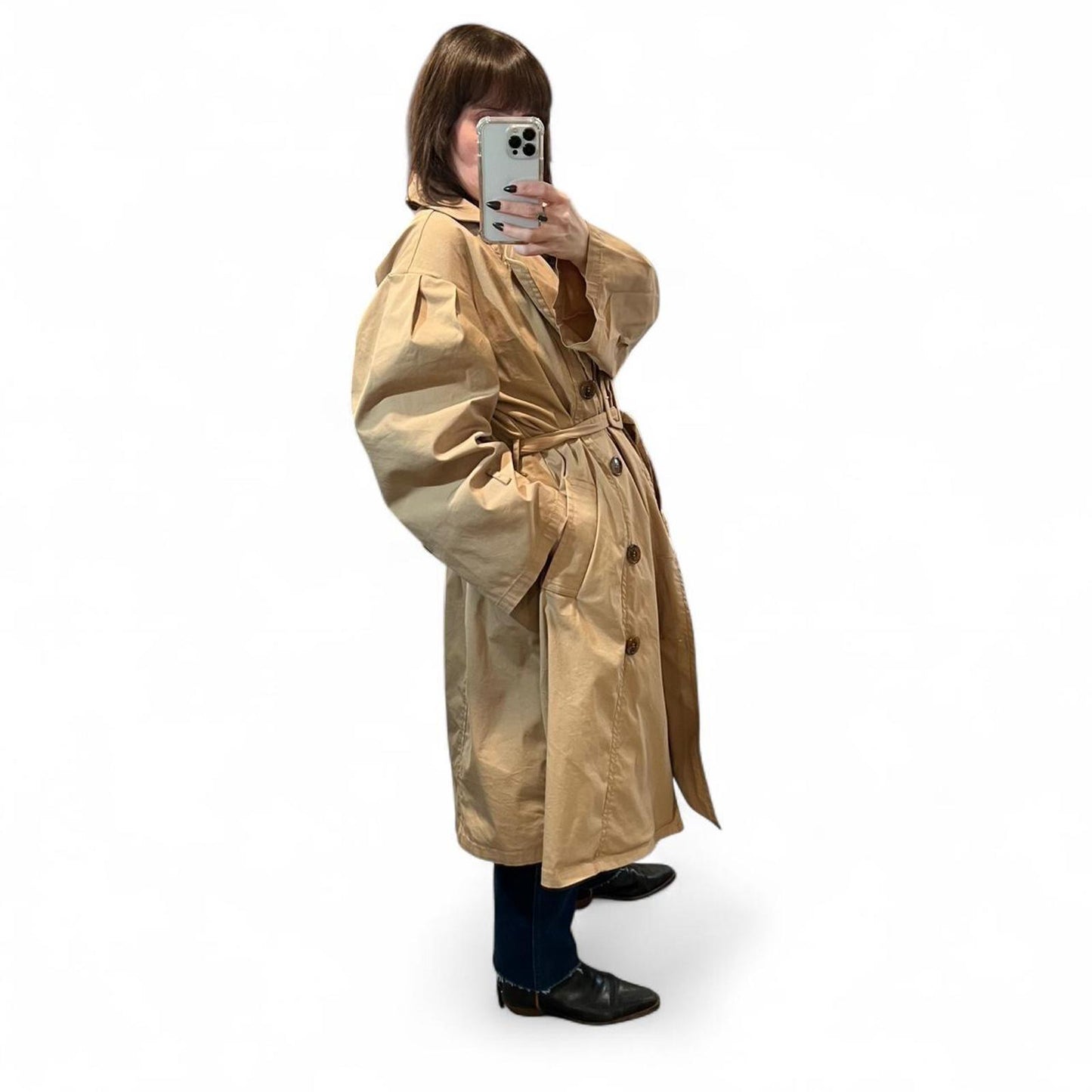 Tan Belted Trench Coat