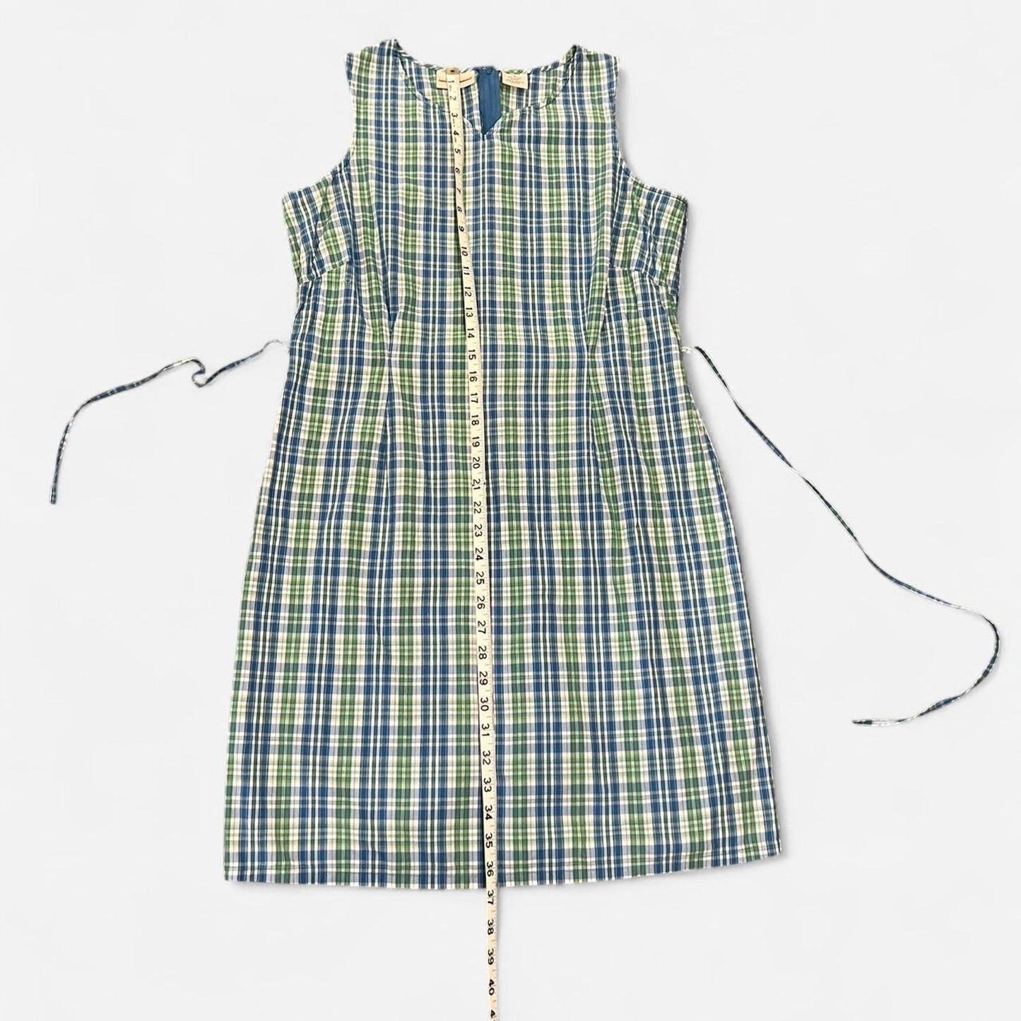 Vintage 90s Cotton Plaid Shift Dress