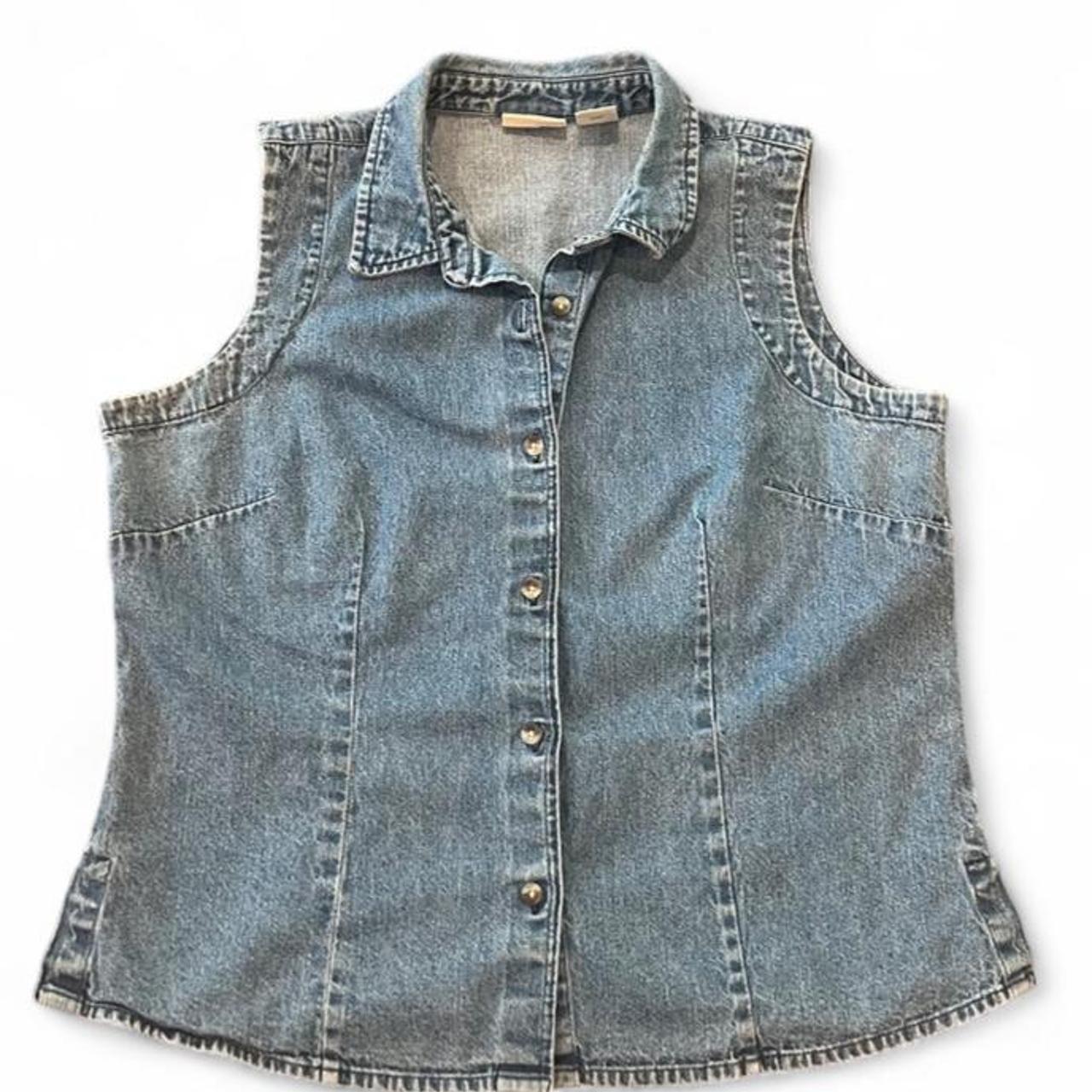Vintage Y2K Denim Button Front Tank