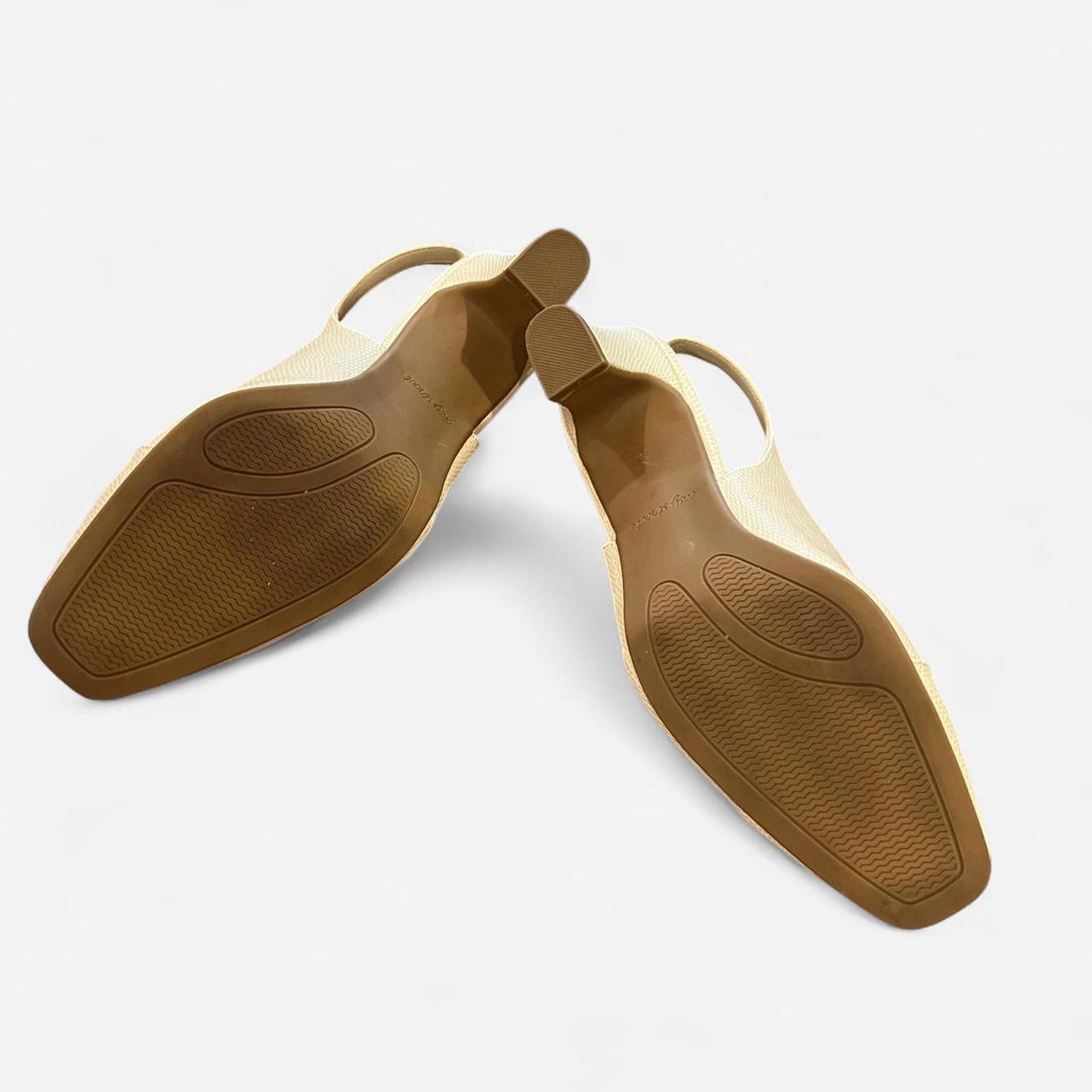Cream slingback kitten heels