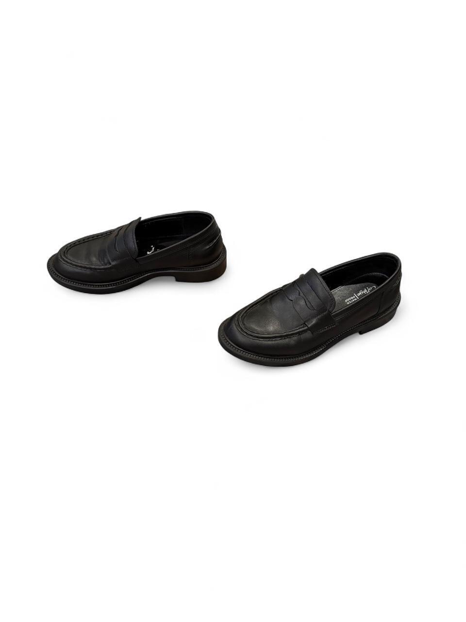Y2K Black Chunky Penny Loafers Size 7
