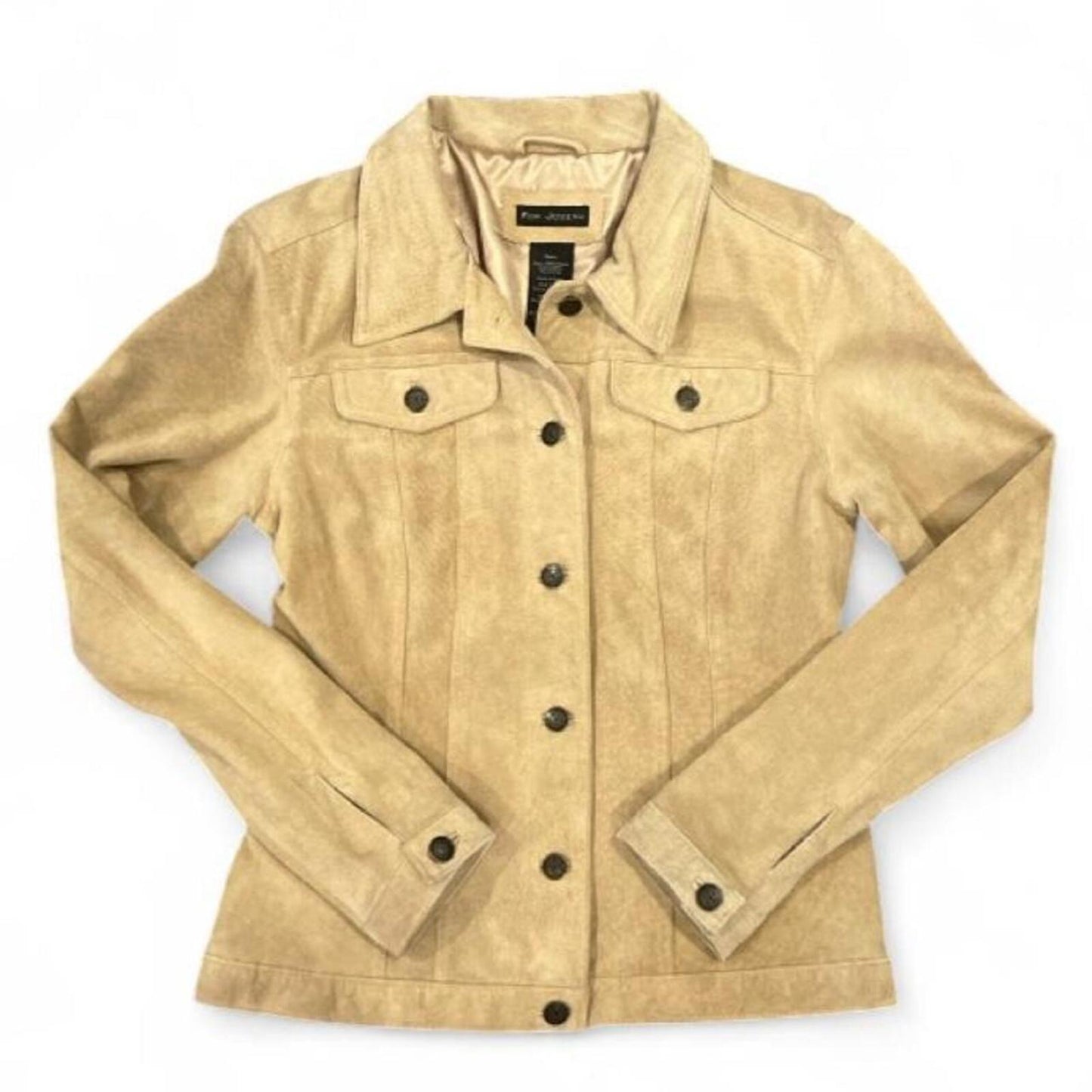 Vintage Y2K Tan Suede Trucker Jacket