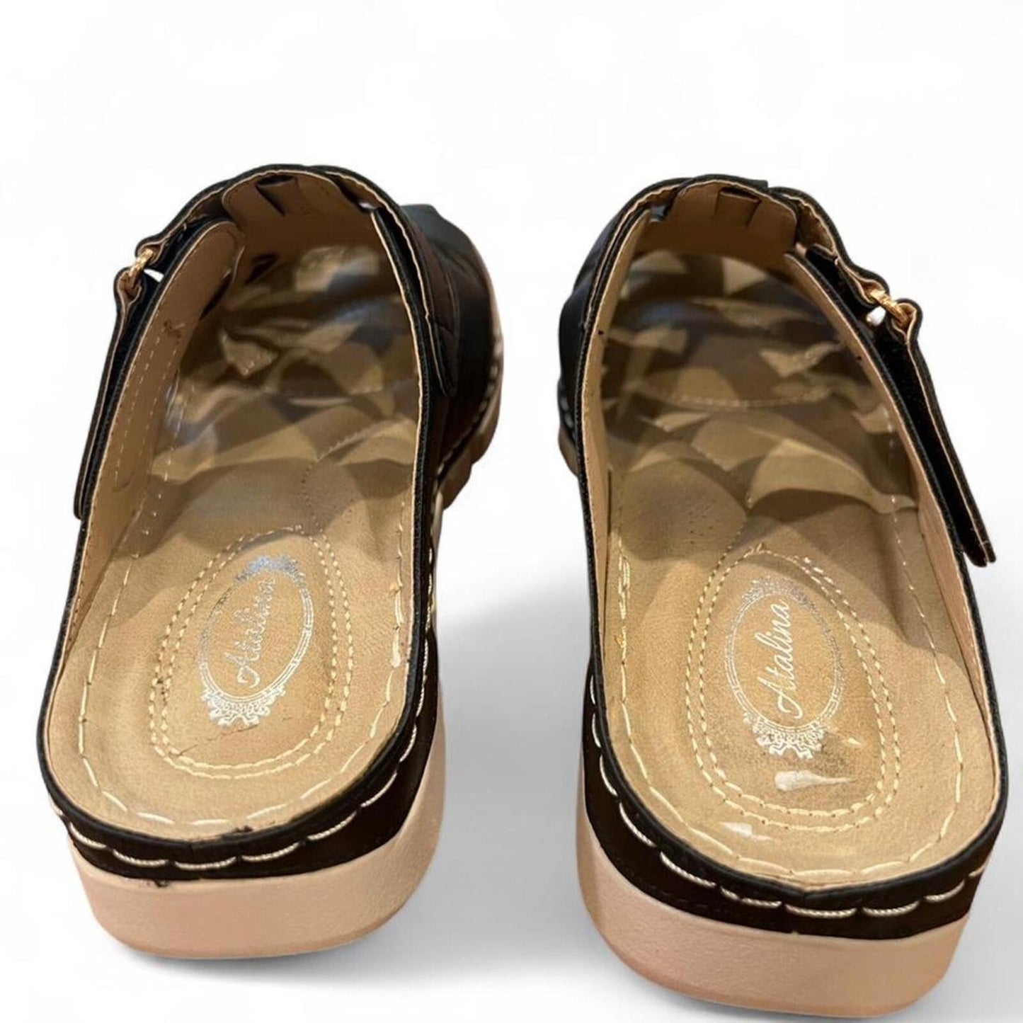 Black Fisherman Sandals Chunky Comfort Slides