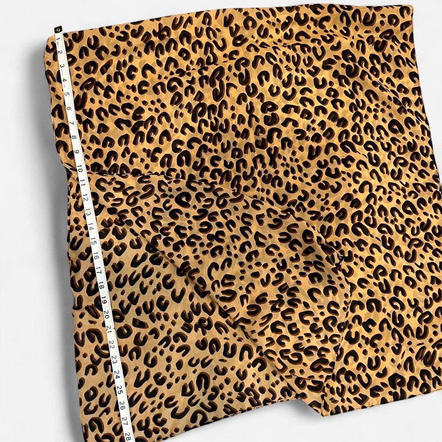 Vintage Leopard Print Silk Scarf