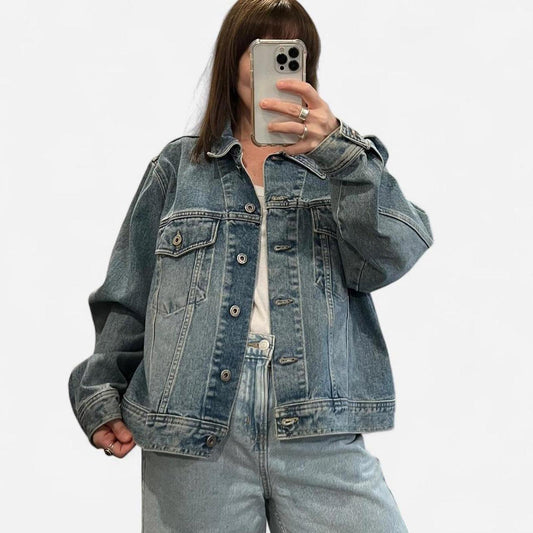 Vintage 90’s Denim Jacket Oversized Light Wash Trucker