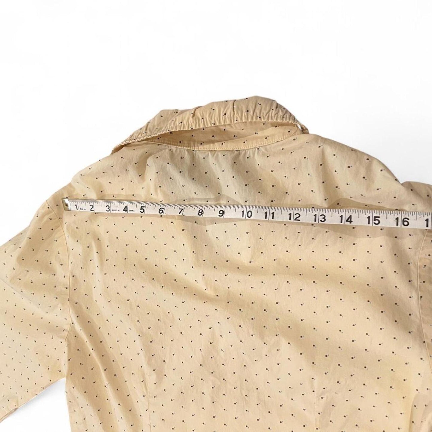 Vintage Butter Polka Dot Button Up 90s Minimal