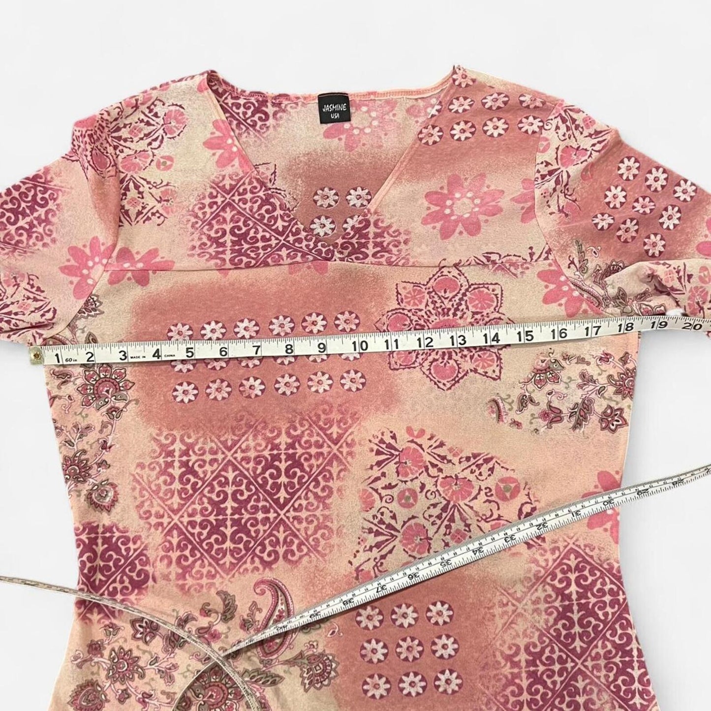 Vintage Y2K Sheer Pink Patchwork Top S/M Fairy Grunge Mesh