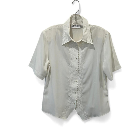 Vintage White Embroidered Blouse