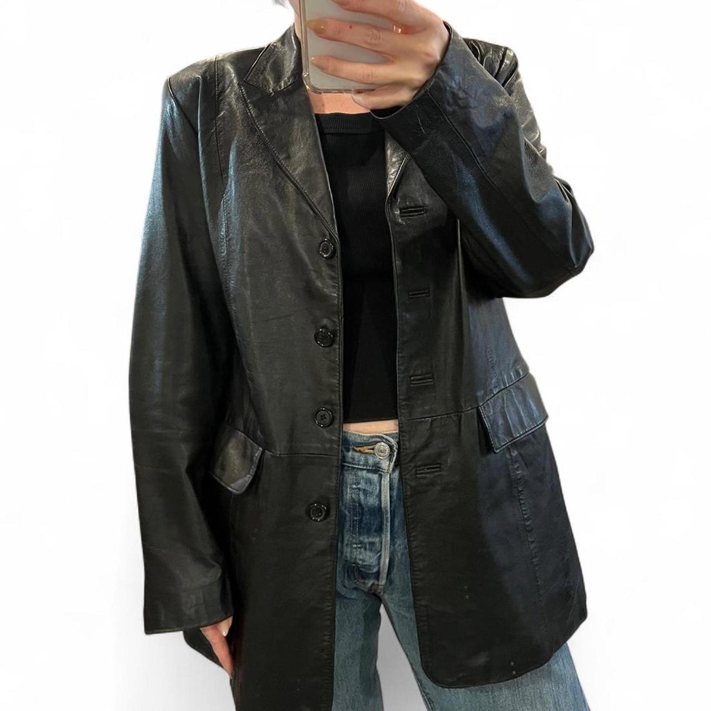 Vintage Black Leather Jacket