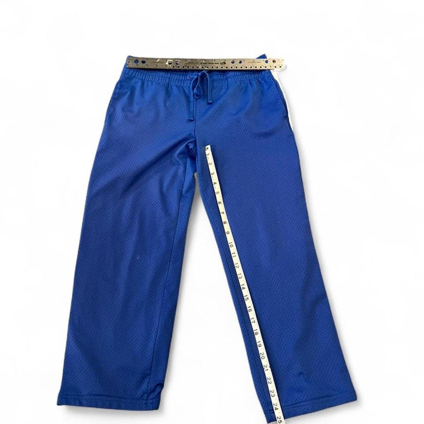 Y2K Blue Mesh Cropped Track Pants